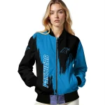 carolina panthers urban mark blue bomber jacket best selling