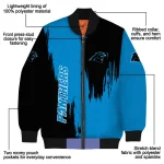 carolina panthers urban mark blue bomber jacket best selling
