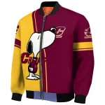 central michigan chippewas snoopy attitude maroon bomber jacket best selling