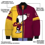 central michigan chippewas snoopy attitude maroon bomber jacket best selling