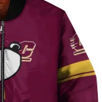 central michigan chippewas snoopy attitude maroon bomber jacket best selling