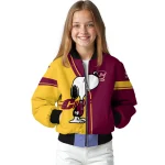 central michigan chippewas snoopy attitude maroon bomber jacket best selling