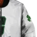charlotte 49ers clovers pattern white green bomber jacket best selling