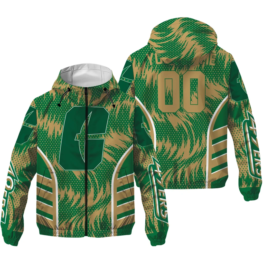 charlotte 49ers dynamic heat wave green windbreaker jacket high quality charlotte 49ers dynamic heat wave green windbreaker jacket high quality