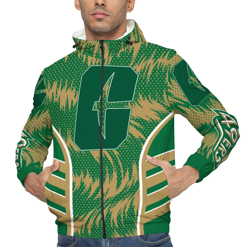 charlotte 49ers dynamic heat wave green windbreaker jacket top rated charlotte 49ers dynamic heat wave green windbreaker jacket top rated