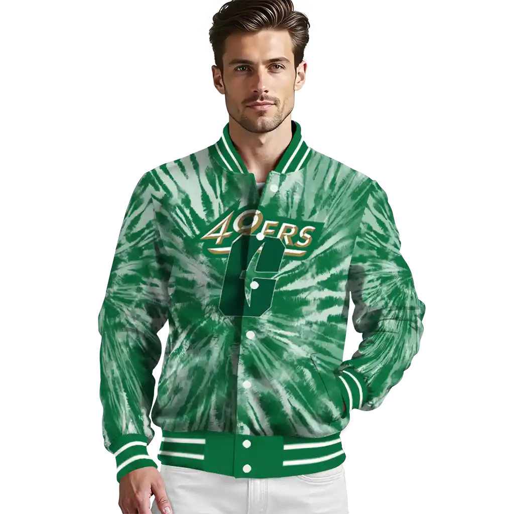 charlotte 49ers dynamic rings green varsity jacket high quality charlotte 49ers dynamic rings green varsity jacket high quality