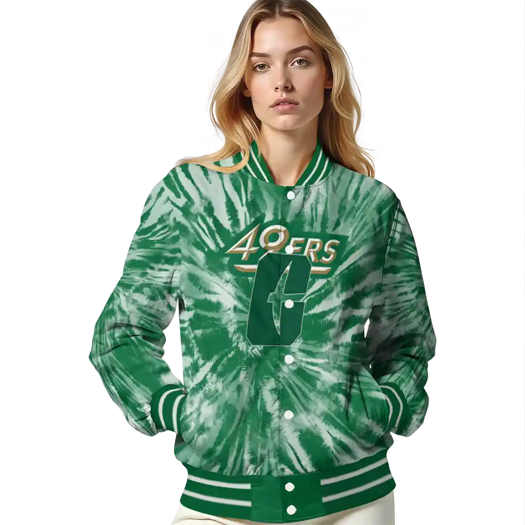 charlotte 49ers dynamic rings green varsity jacket latest model charlotte 49ers dynamic rings green varsity jacket latest model