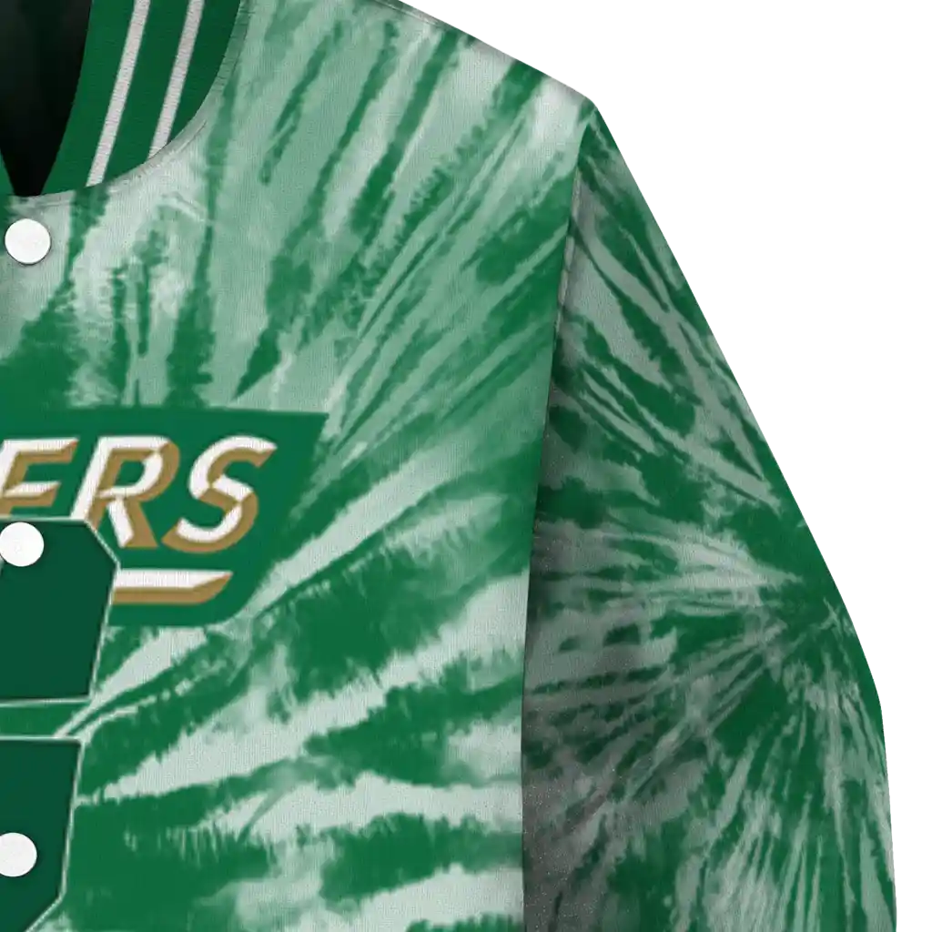 charlotte 49ers dynamic rings green varsity jacket premium grade charlotte 49ers dynamic rings green varsity jacket premium grade