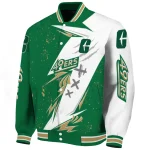 charlotte 49ers ripped bolt green white varsity jacket best selling