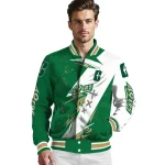 charlotte 49ers ripped bolt green white varsity jacket best selling