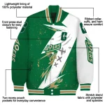 charlotte 49ers ripped bolt green white varsity jacket best selling