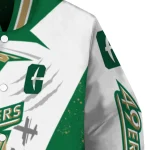charlotte 49ers ripped bolt green white varsity jacket best selling