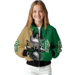 charlotte 49ers spooky grin green bomber jacket best selling