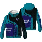 charlotte hornets grid stripe teal black windbreaker jacket best selling