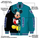 charlotte hornets mickey mouse teal varsity jacket best selling