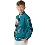 charlotte hornets mickey mouse teal varsity jacket best selling