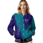 charlotte hornets urban mark teal varsity jacket best selling