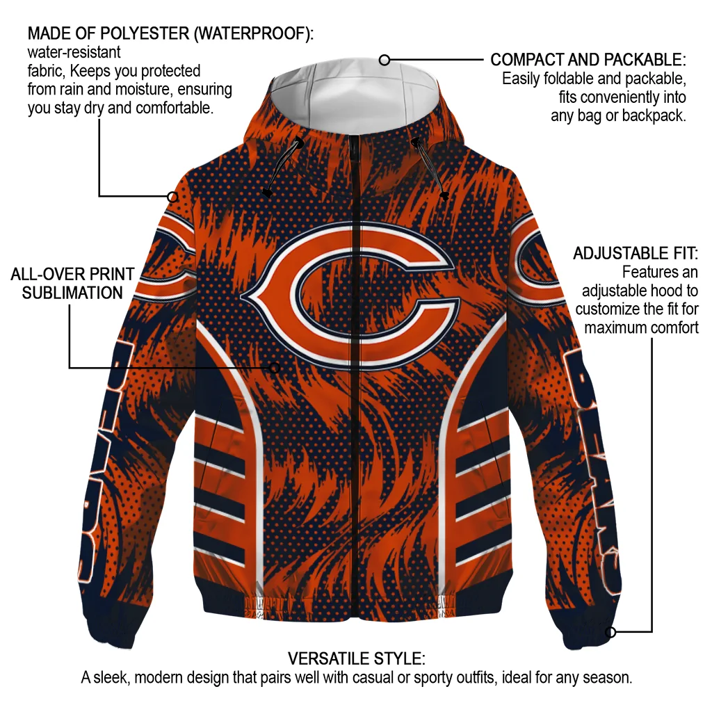 chicago bears dynamic heat wave blue windbreaker jacket new arrival chicago bears dynamic heat wave blue windbreaker jacket new arrival