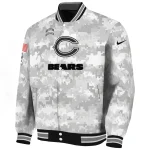 chicago bears gray camouflage gray varsity jacket best selling