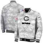 chicago bears gray camouflage gray varsity jacket best selling