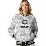 chicago bears gray camouflage gray varsity jacket best selling