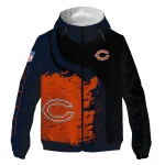 chicago bears hexagon paint blue black windbreaker jacket best selling