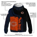 chicago bears hexagon paint blue black windbreaker jacket best selling