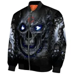 chicago bears inferno skull blue black bomber jacket best selling