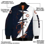 chicago bears ripped bolt blue white bomber jacket best selling