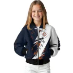 chicago bears ripped bolt blue white bomber jacket best selling