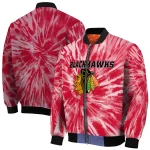 chicago blackhawks dynamic rings red bomber jacket best selling