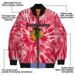chicago blackhawks dynamic rings red bomber jacket best selling