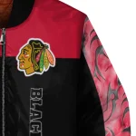 chicago blackhawks fire skull red black bomber jacket best selling
