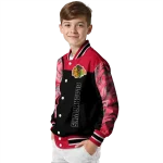 chicago blackhawks fire skull red black varsity jacket best selling