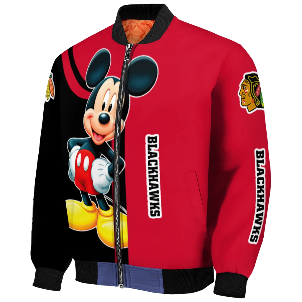 chicago blackhawks mickey mouse red bomber jacket fashion forward chicago blackhawks mickey mouse red bomber jacket fashion forward