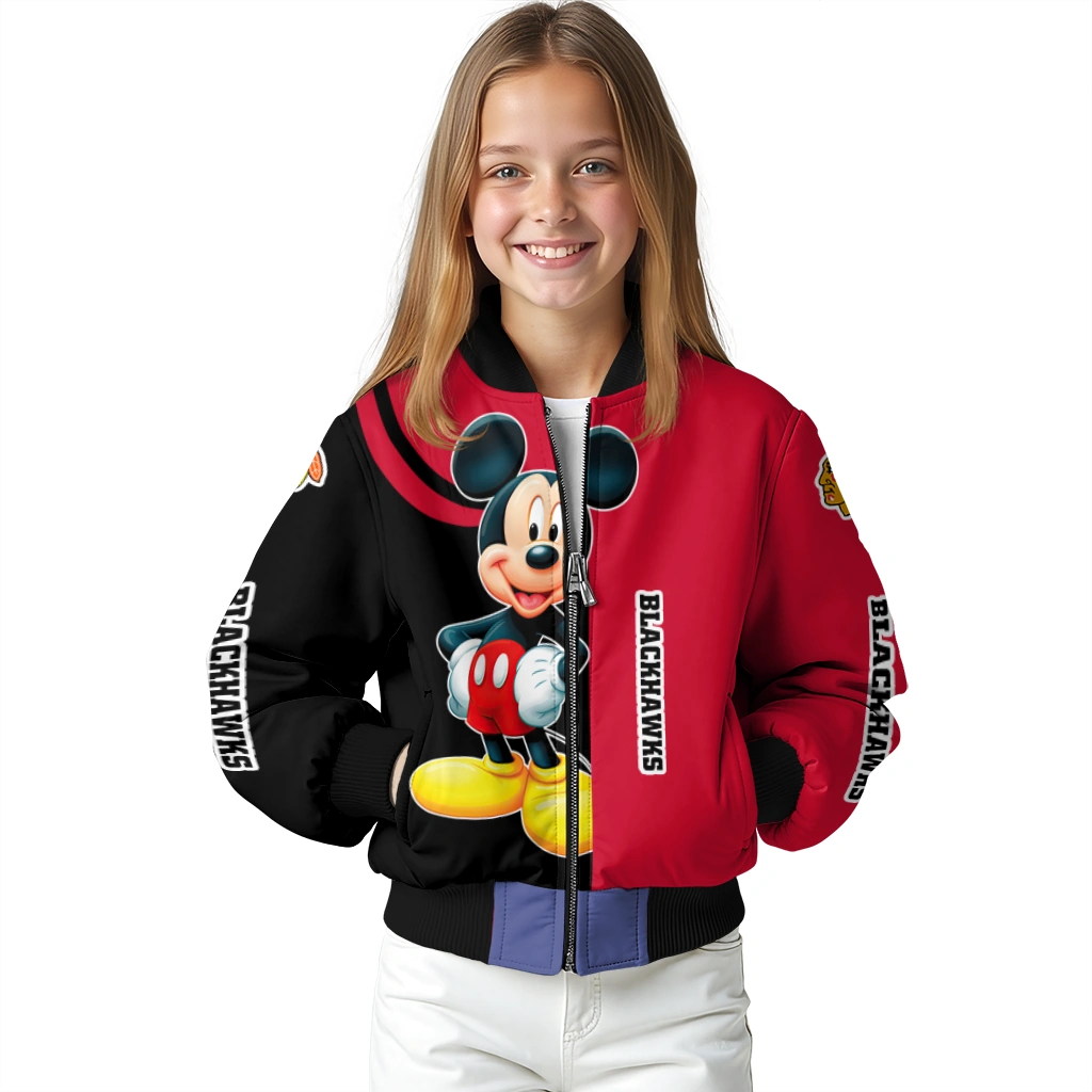 chicago blackhawks mickey mouse red bomber jacket top rated chicago blackhawks mickey mouse red bomber jacket top rated