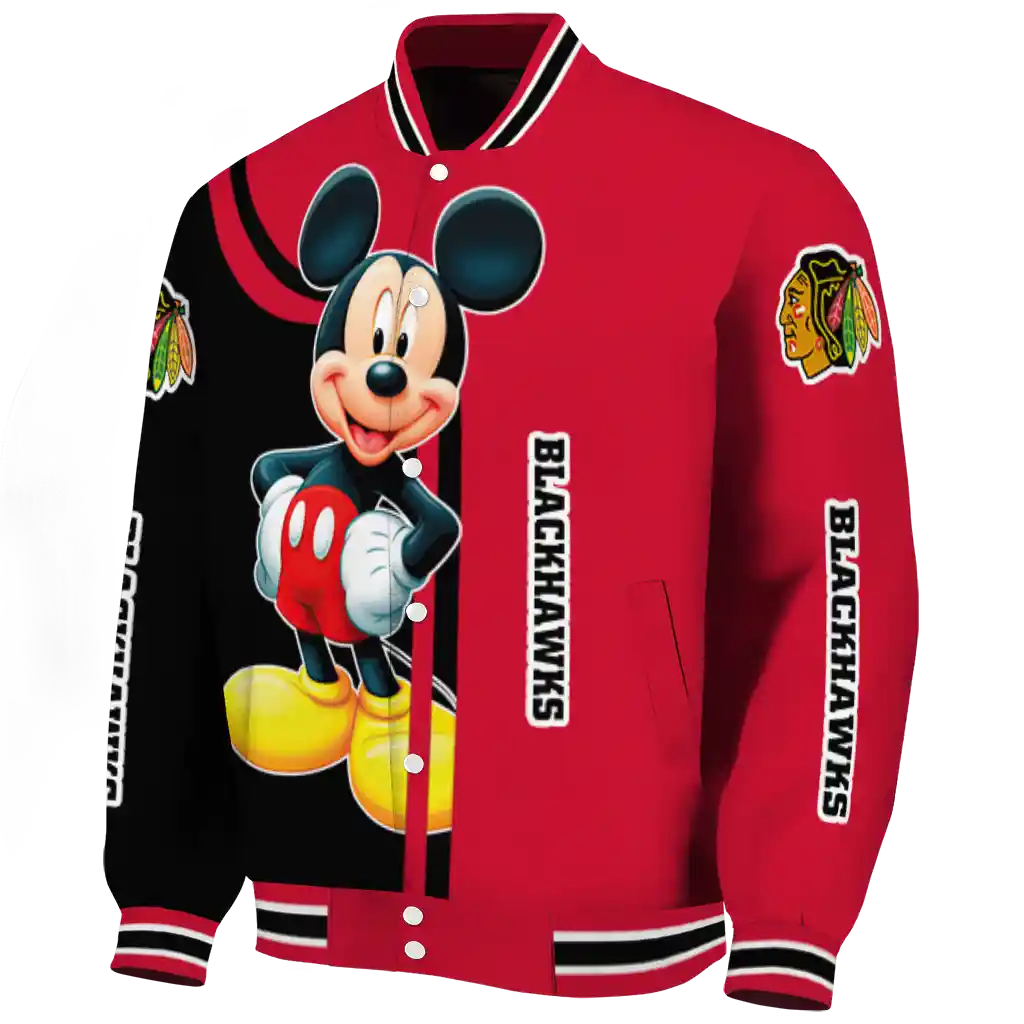 chicago blackhawks mickey mouse red varsity jacket best selling chicago blackhawks mickey mouse red varsity jacket best selling