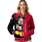 chicago blackhawks mickey mouse red varsity jacket best selling