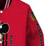 chicago blackhawks minnie mouse red varsity jacket best selling