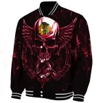 chicago blackhawks skull bite red black varsity jacket best selling