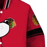 chicago blackhawks snoopy attitude red varsity jacket best selling