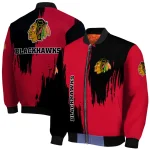 chicago blackhawks urban mark red bomber jacket best selling