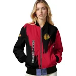 chicago blackhawks urban mark red bomber jacket best selling