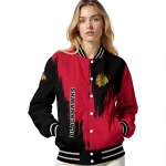 chicago blackhawks urban mark red varsity jacket best selling