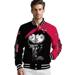 chicago bulls edgy mask red black varsity jacket best selling