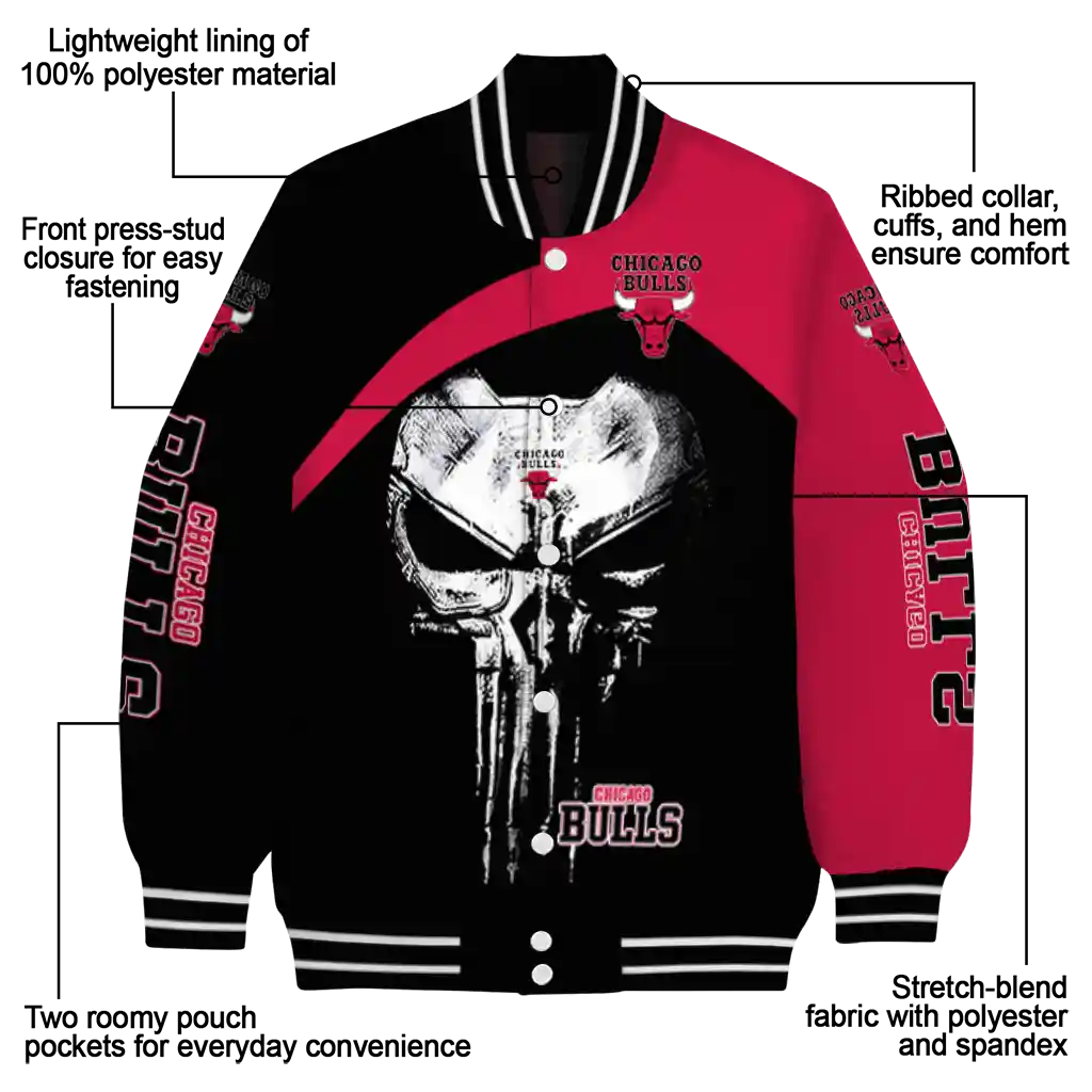 chicago bulls edgy mask red black varsity jacket new arrival chicago bulls edgy mask red black varsity jacket new arrival