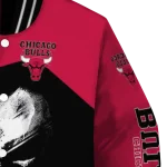 chicago bulls edgy mask red black varsity jacket best selling