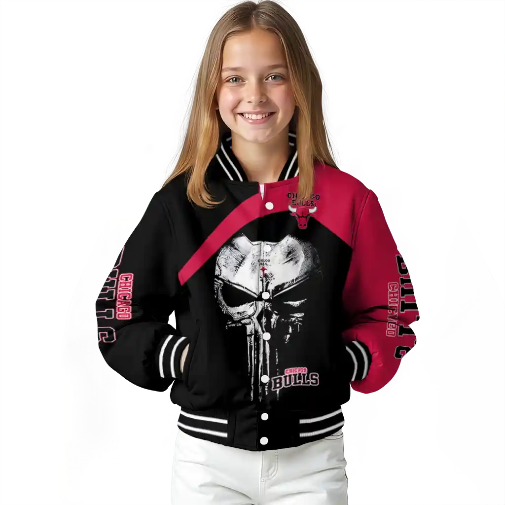 chicago bulls edgy mask red black varsity jacket top rated chicago bulls edgy mask red black varsity jacket top rated