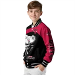 chicago bulls edgy mask red black varsity jacket best selling