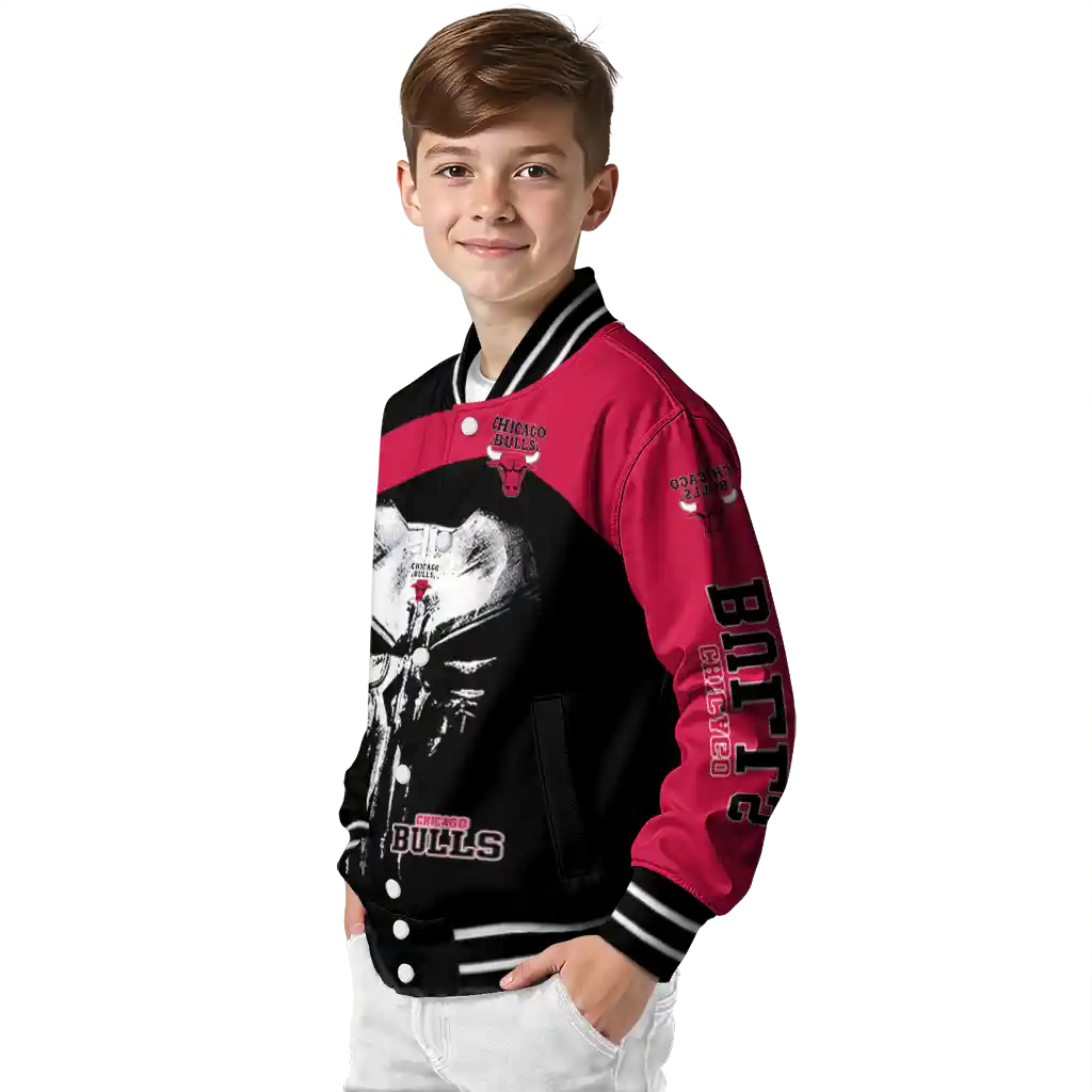 chicago bulls edgy mask red black varsity jacket trendy chicago bulls edgy mask red black varsity jacket trendy